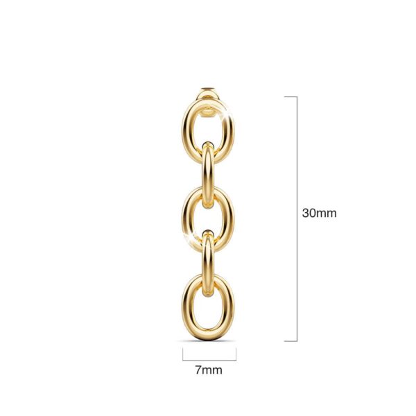 Lewis Dangle Gold Layered Earrings - Image 6