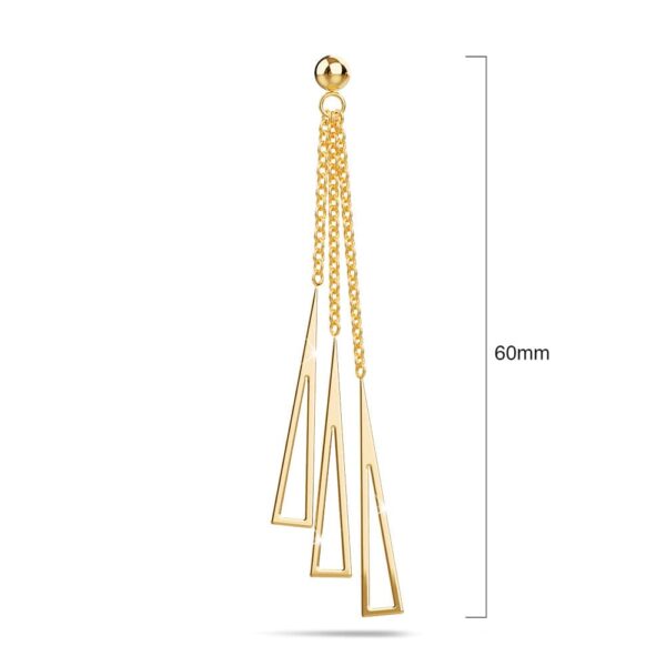 Royal Tassel Gold Layered Earrings - Image 5