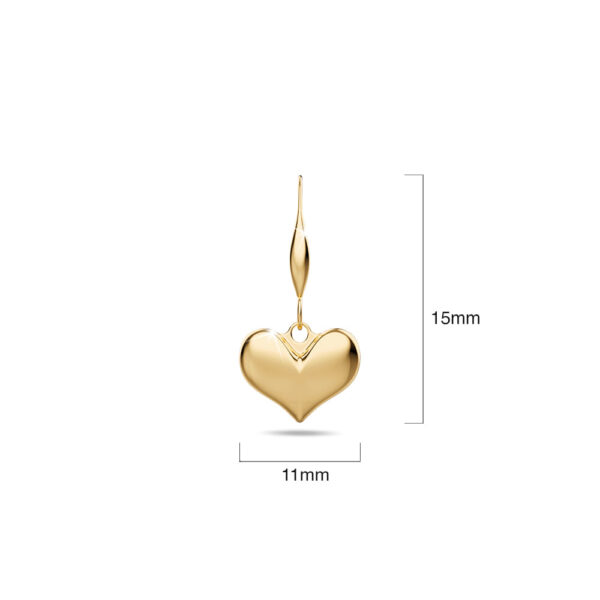 Loyal Heart Dangle Gold Layered Earrings - Image 5