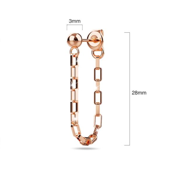 Merry Stud Ball Rose Gold Layered Earrings - Image 5