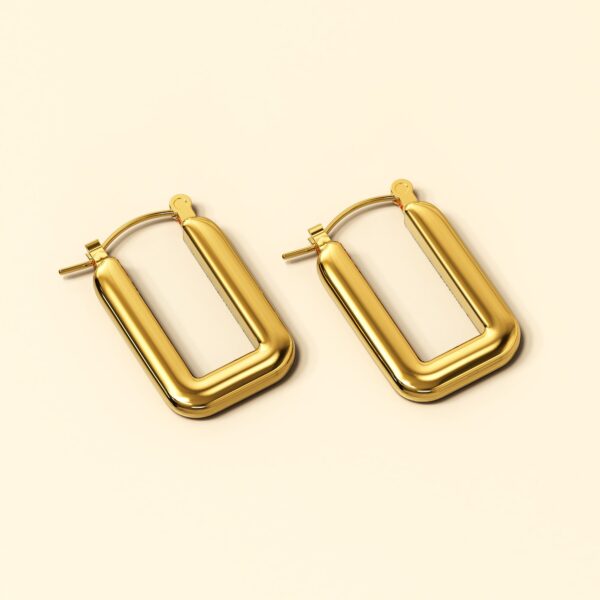 Lola Hoop Gold Layered Earrings - Image 2