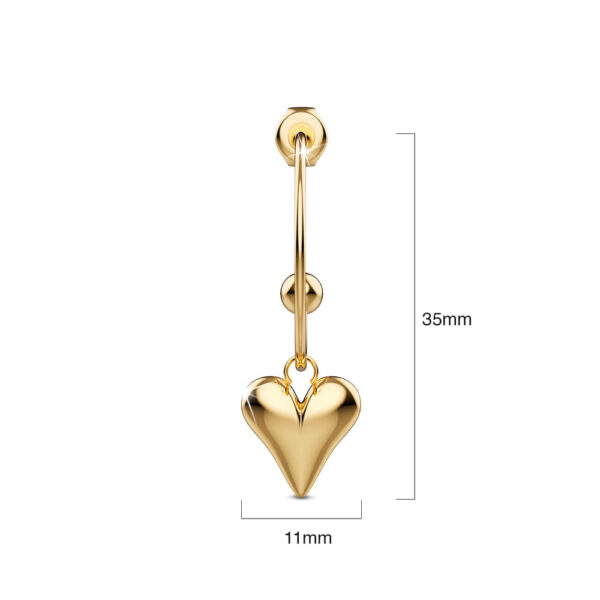Love Paradise Stud Gold Layered Earrings - Image 5