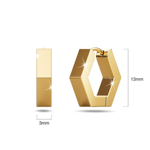 Riana Hoop Gold Layered Earrings - Image 5