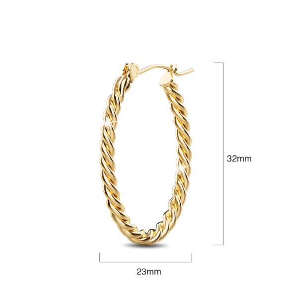 Mellenum Hoop Gold Layered Earrings - Image 6