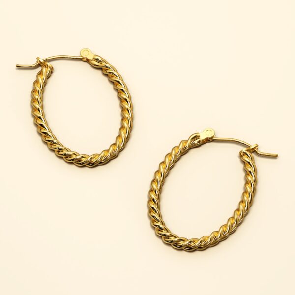 Mellenum Hoop Gold Layered Earrings - Image 2