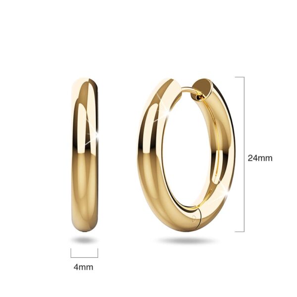 Mellow Hoop Gold Layered Earrings - Image 5