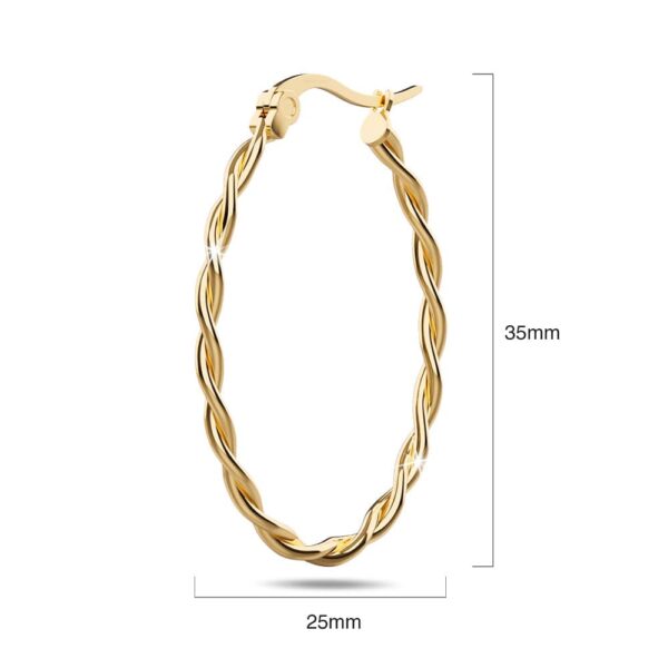 Fairy Dust Hoop Gold Layered Earrings - Image 6