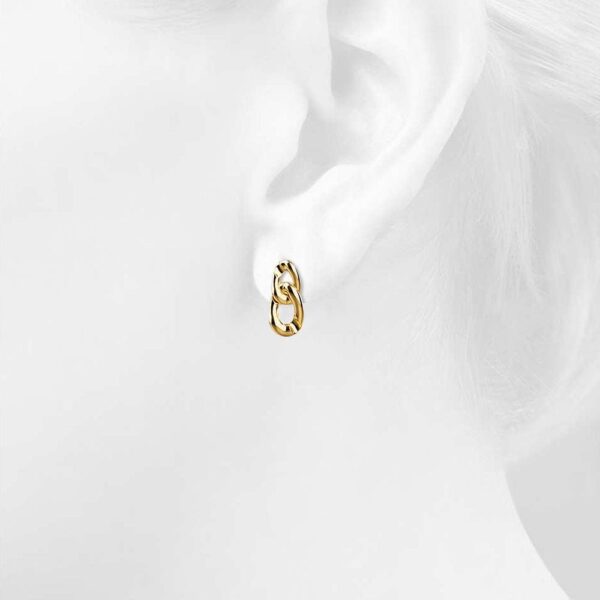 Inscript Link Gold Layered Earrings - Image 5