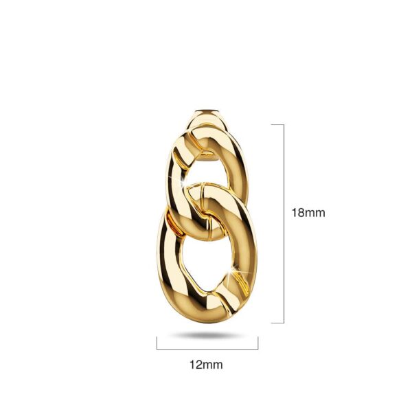 Inscript Link Gold Layered Earrings - Image 6