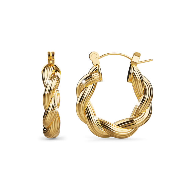Thea Twisted Hoop Earrings - Image 2
