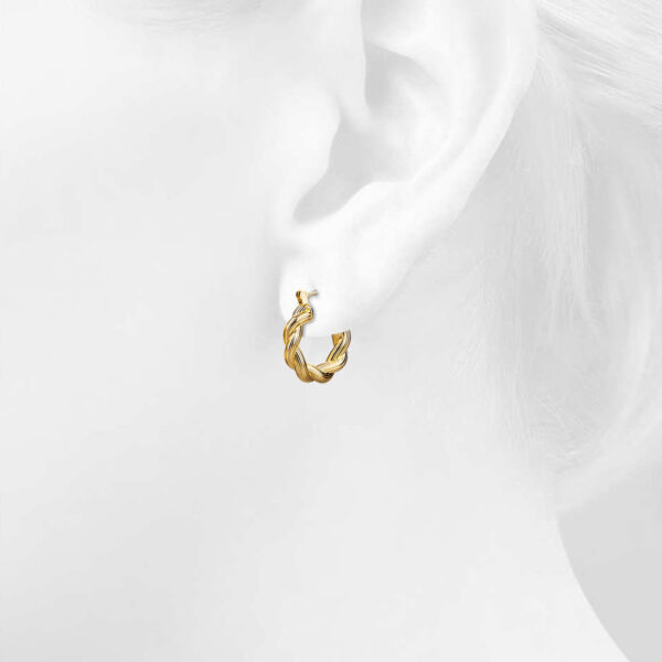 Thea Twisted Hoop Earrings - Image 5