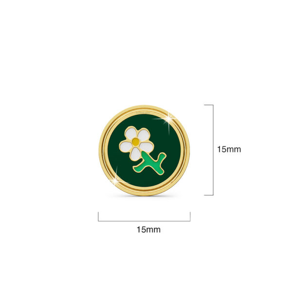 Verdant Floral Stud Earrings in Gold - Image 4