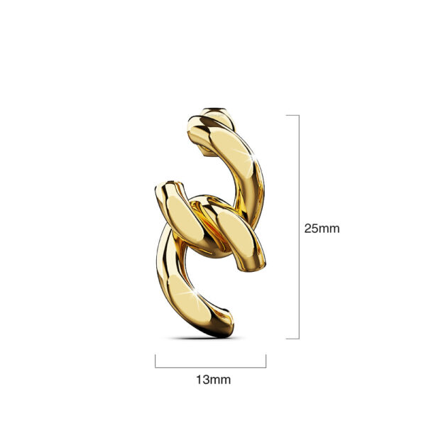 Gilded Glamour Earrings in Gold - Image 4
