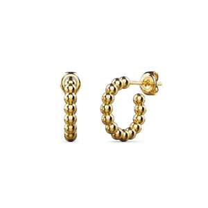 Gleaming Gold Accent Hoop Earrings