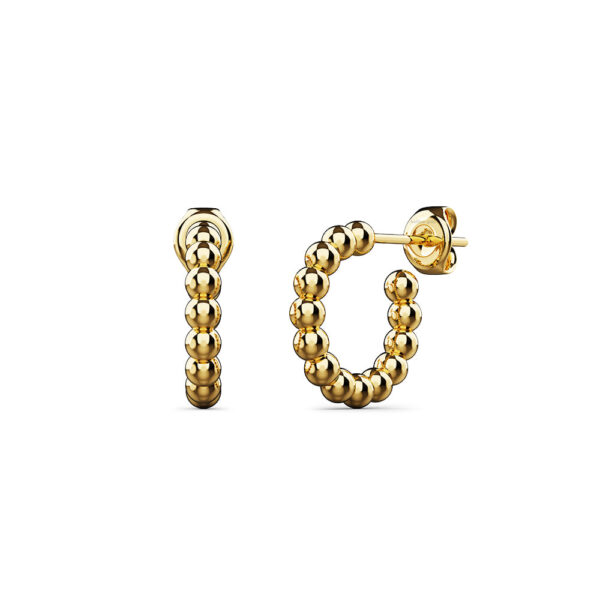 Gleaming Gold Accent Hoop Earrings