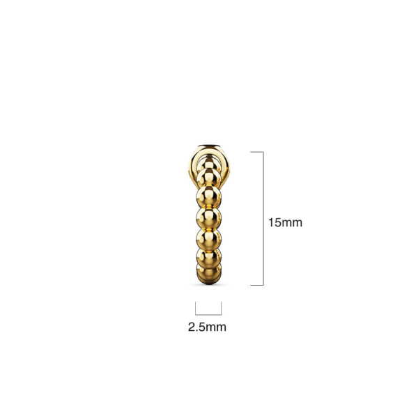 Gleaming Gold Accent Hoop Earrings - Image 5