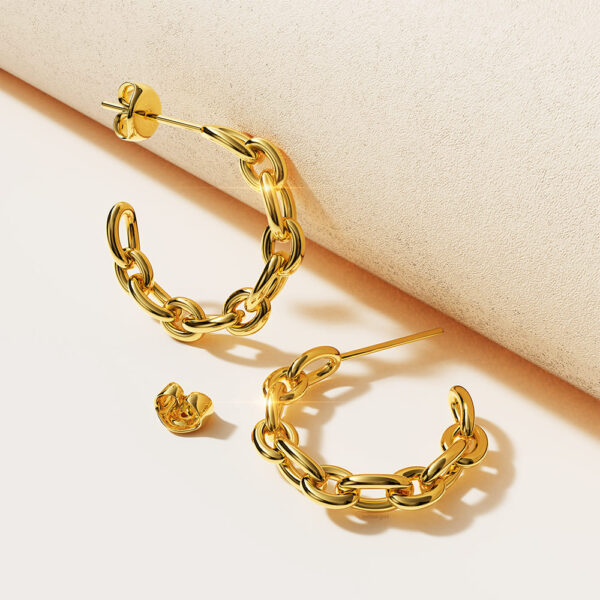 Lustrous Coil Huggie Earrings - Image 3