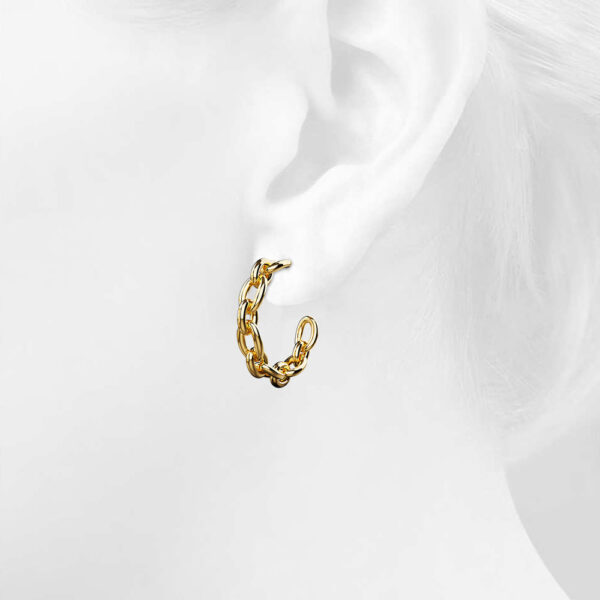 Lustrous Coil Huggie Earrings - Image 4
