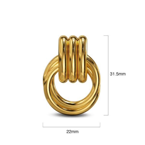 Elara Gold Layered Stud Earrings - Image 5