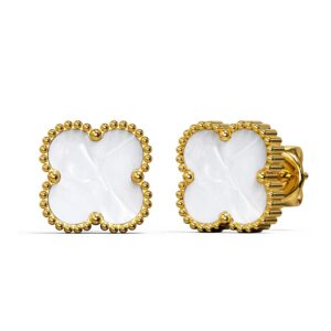 White Clover Stud Earrings