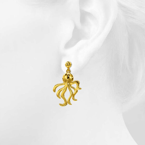 Octopus Stud Earrings - Image 3