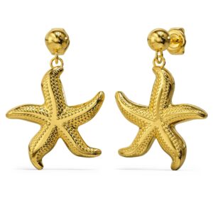 Starfish Gold Stud Earrings