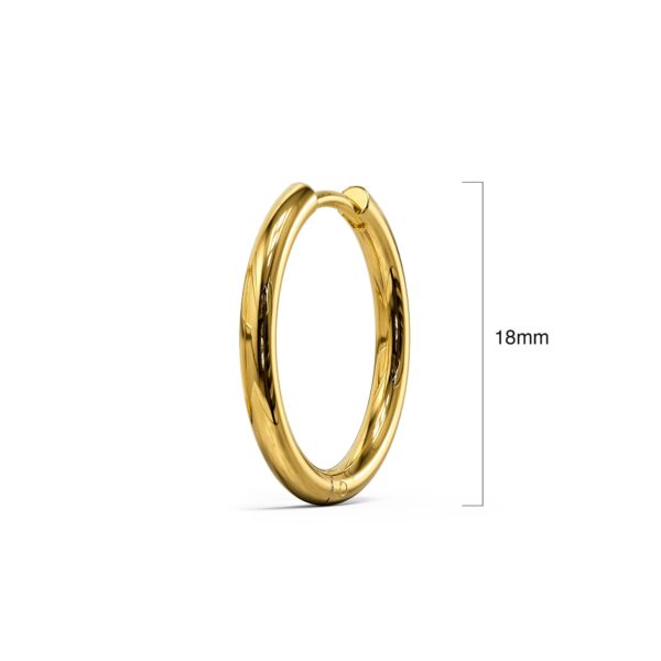 Gold Halo Stainless Steel Clicker Earrings - Image 4