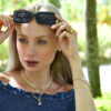 Gloria Chunky Heart Toggle Closure Necklace in Gold - Image 4