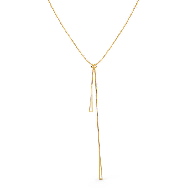 Gold Layered Double Asymmetrical Tassel Necklace