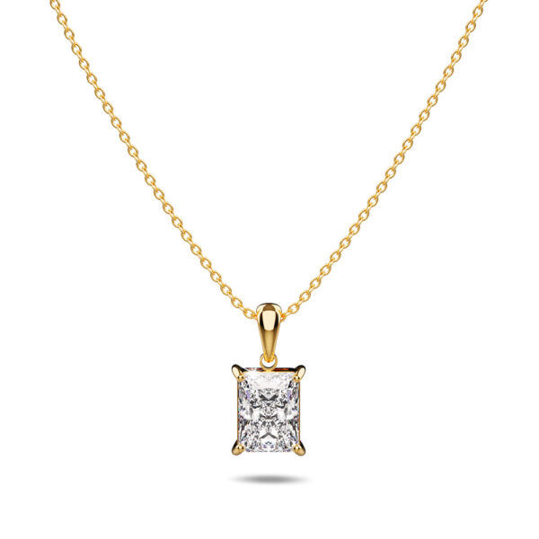 Clear Robyn Rectangular Pendant Necklace