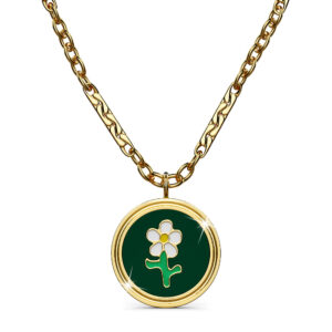 Verdant Floral Necklace in Gold