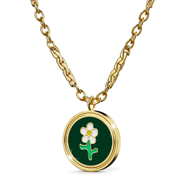Verdant Floral Necklace in Gold - Image 2