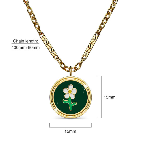 Verdant Floral Necklace in Gold - Image 4