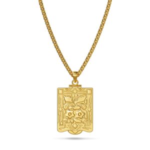 Engraved Shield Photo Locket Necklace