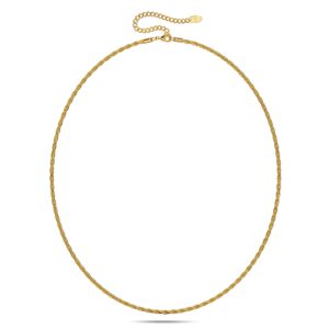 Rope Link Chain Gold Plated Necklace