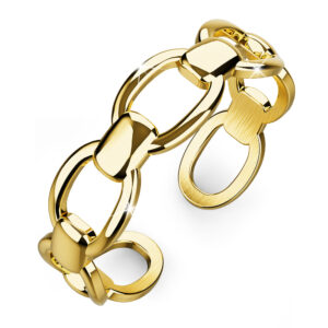 Adjustable Imperial Chain Link Ring in Gold