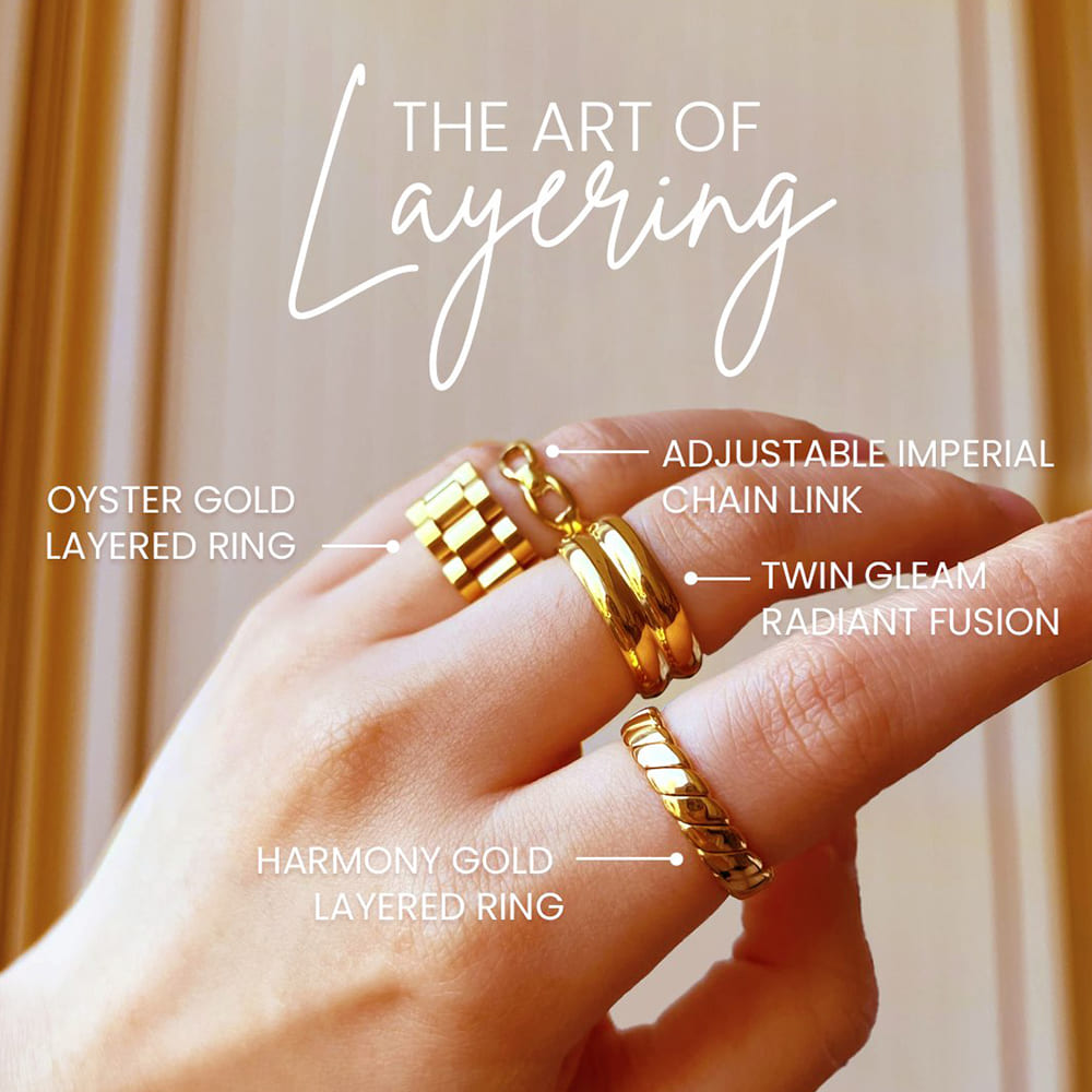 Adjustable Imperial Chain Link Ring in Gold - Image 4