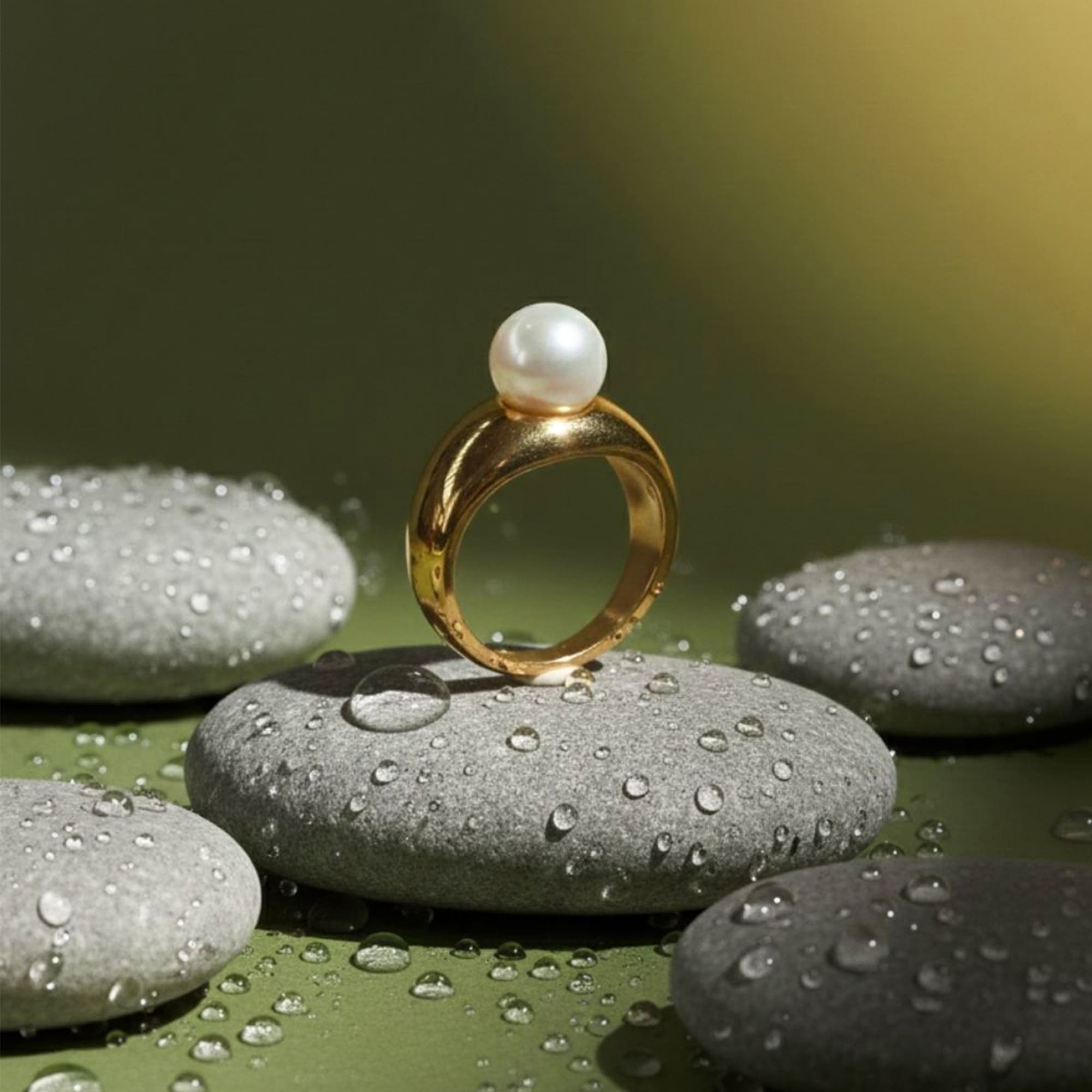 Pearl of the Sirens Gold Layered Ring - Image 3