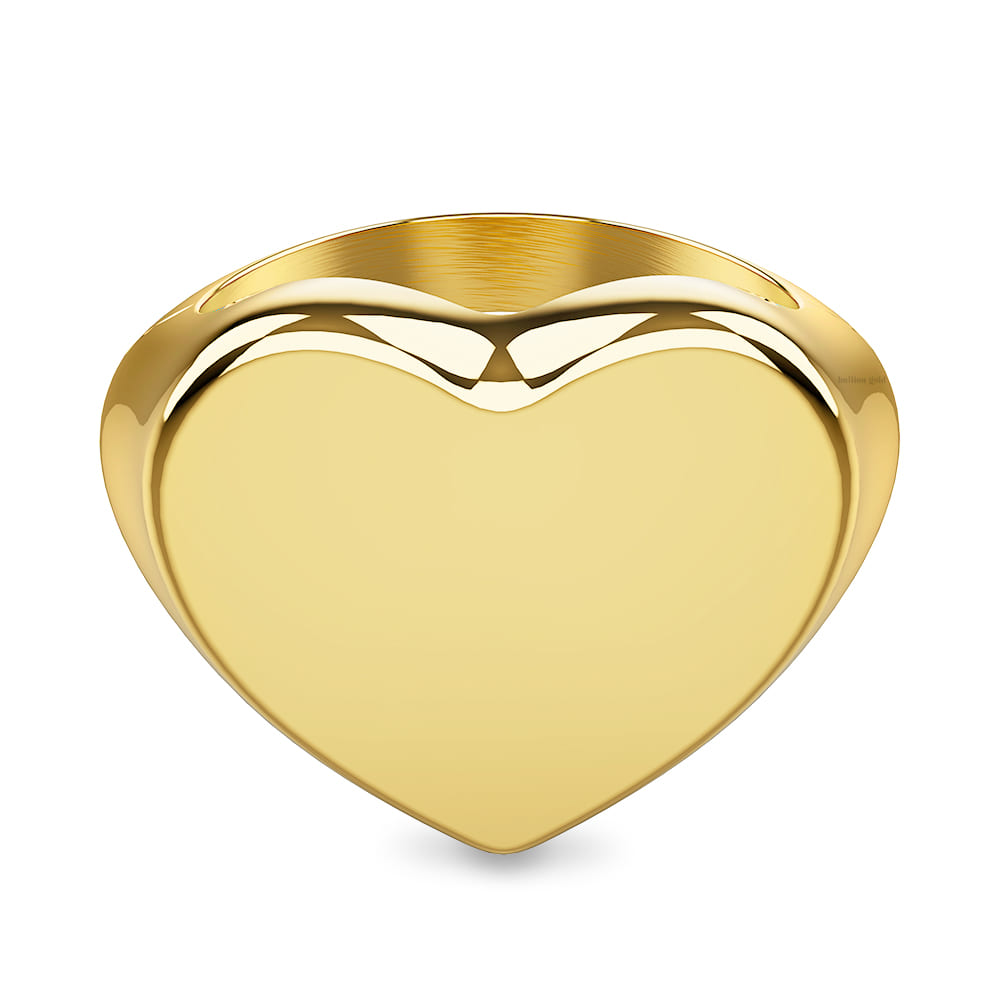 Heart's Desire Signet Gold Layered Ring - Image 6