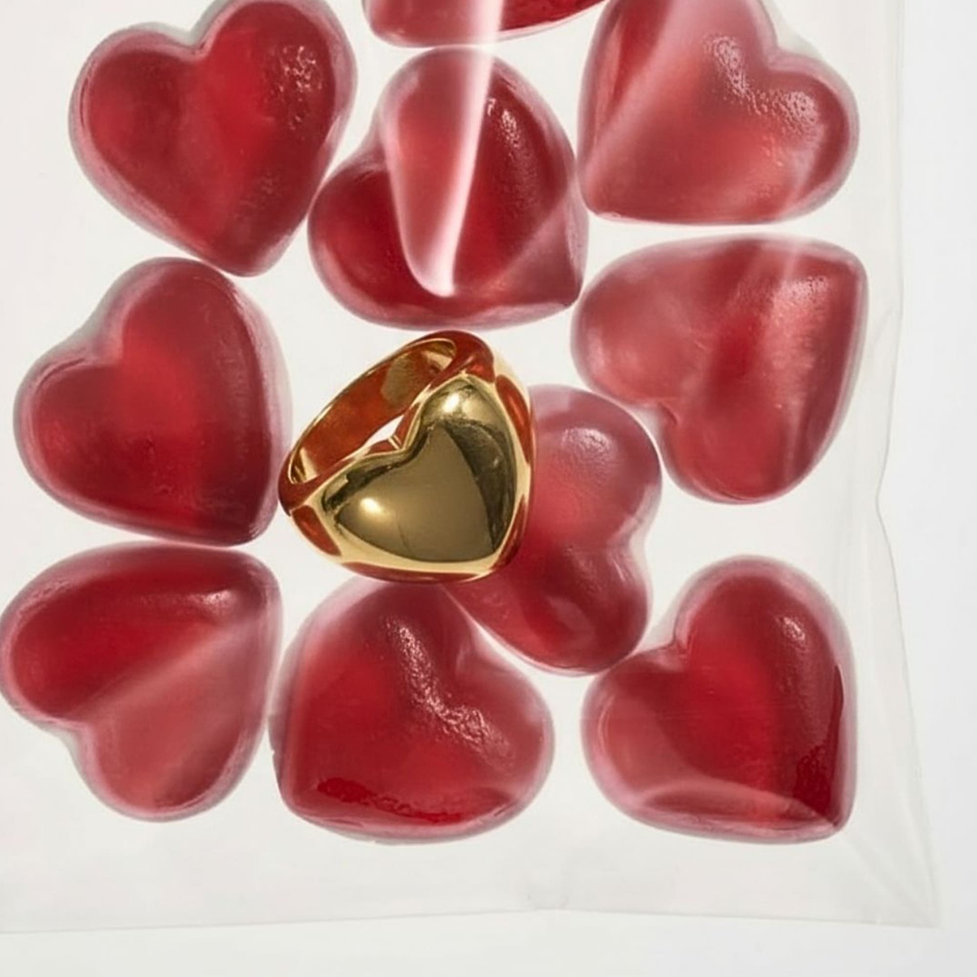 Heart's Desire Signet Gold Layered Ring - Image 8