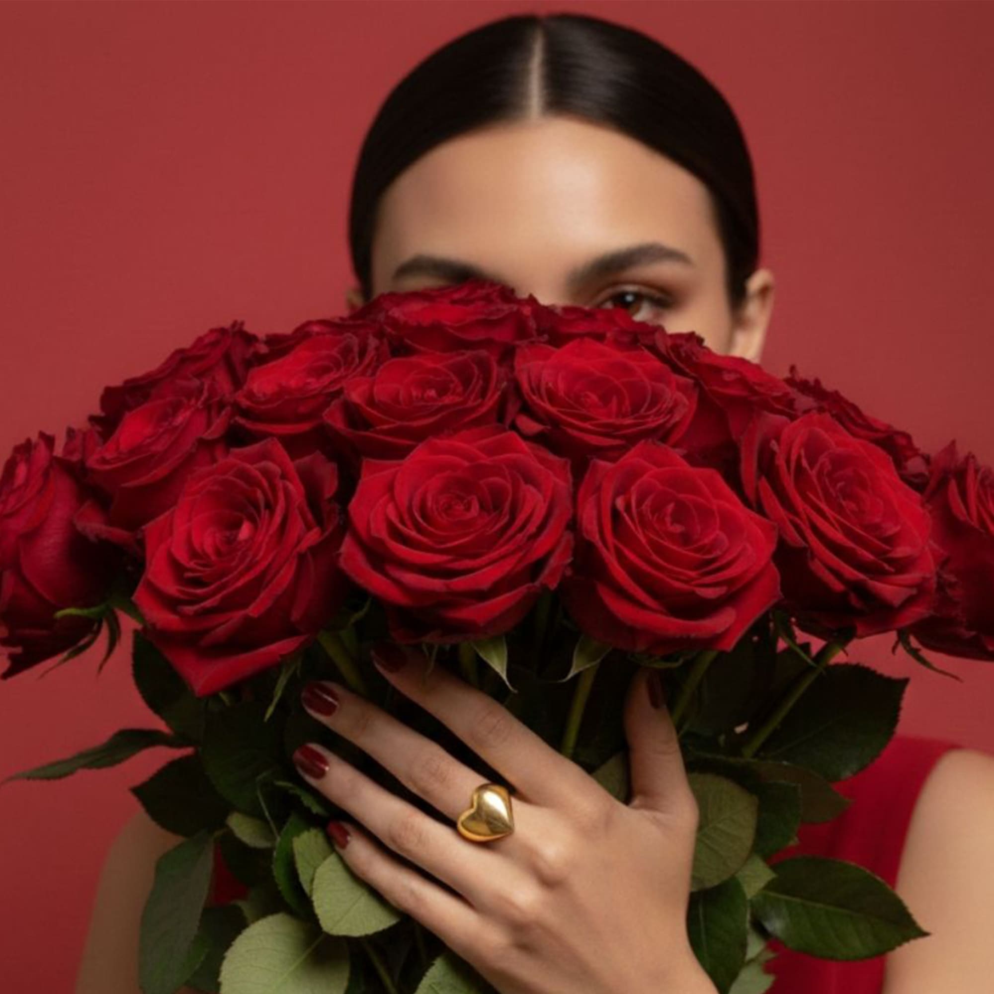 Heart's Desire Signet Gold Layered Ring - Image 13