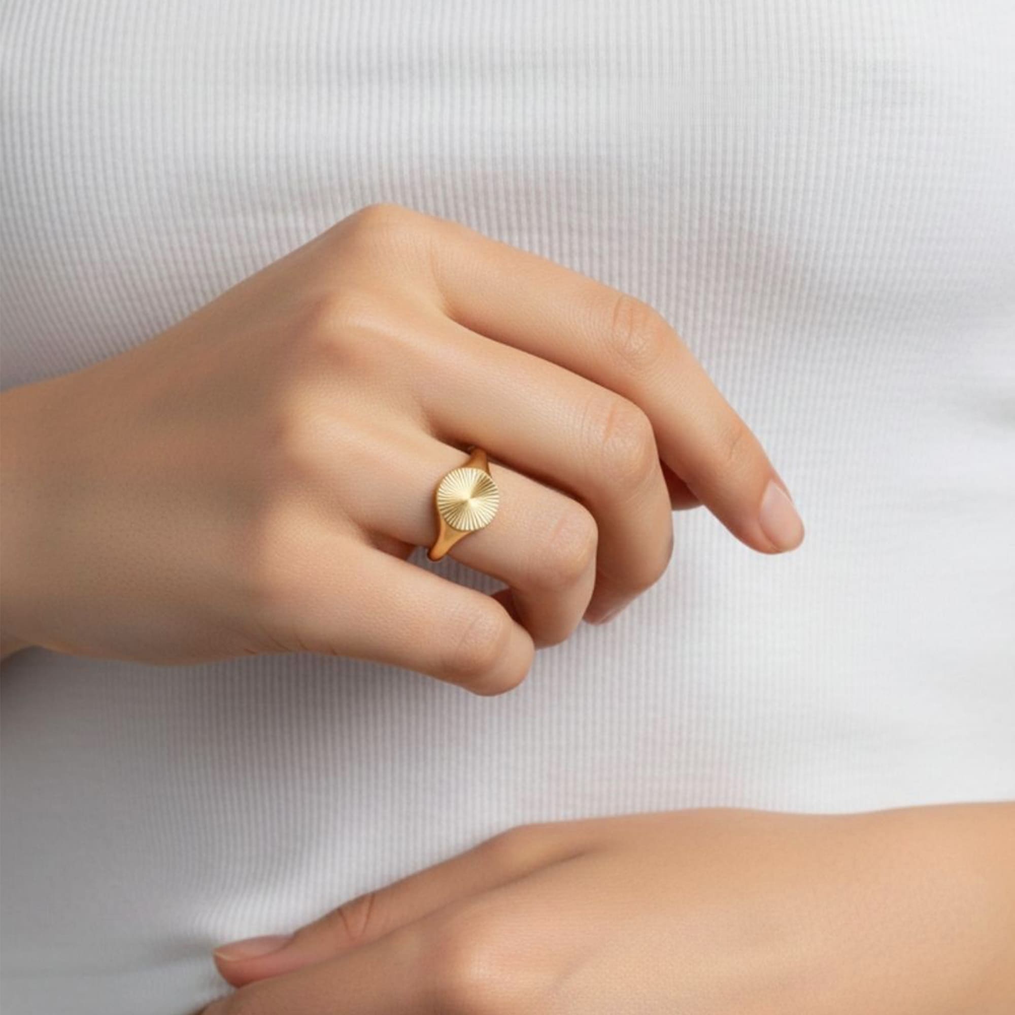 Vortex Aura Gold Plated Ring - Image 10