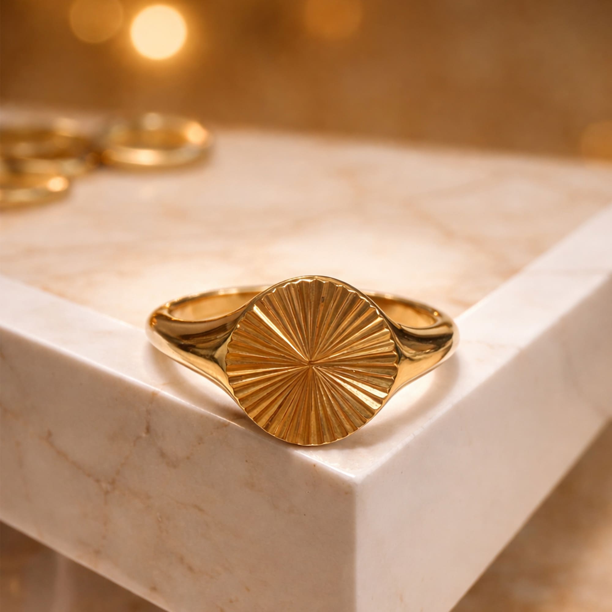 Vortex Aura Gold Plated Ring - Image 3
