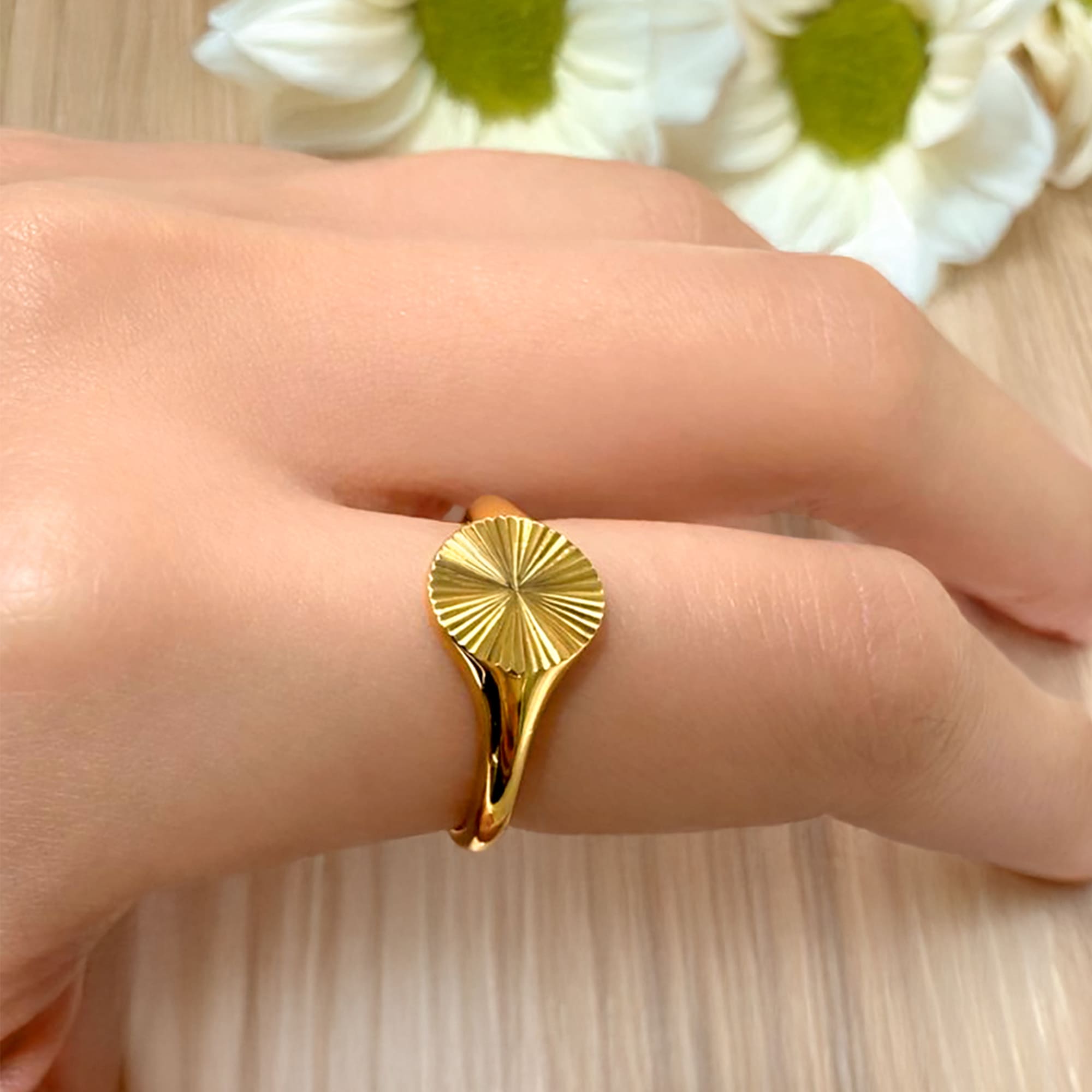 Vortex Aura Gold Plated Ring - Image 4