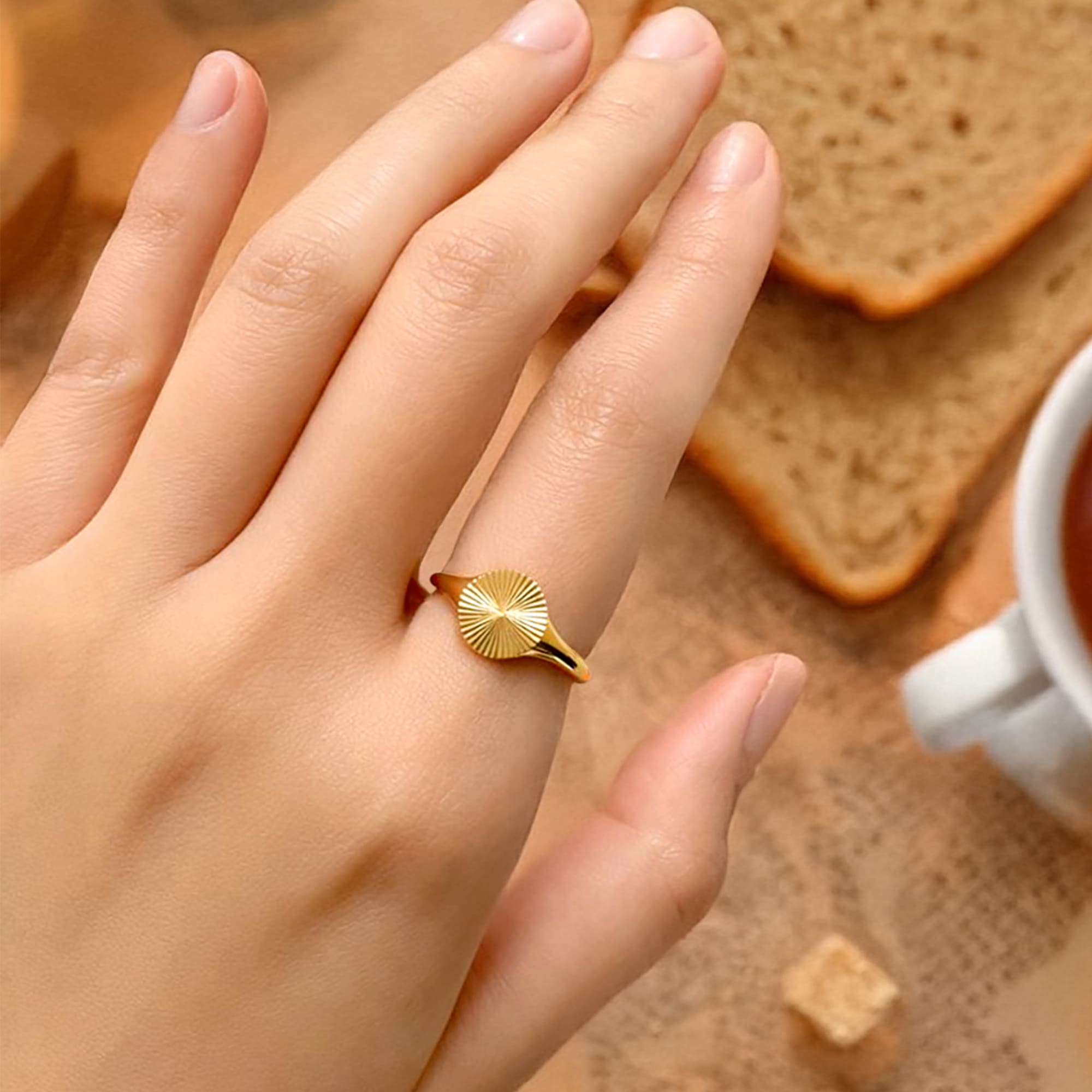 Vortex Aura Gold Plated Ring - Image 5