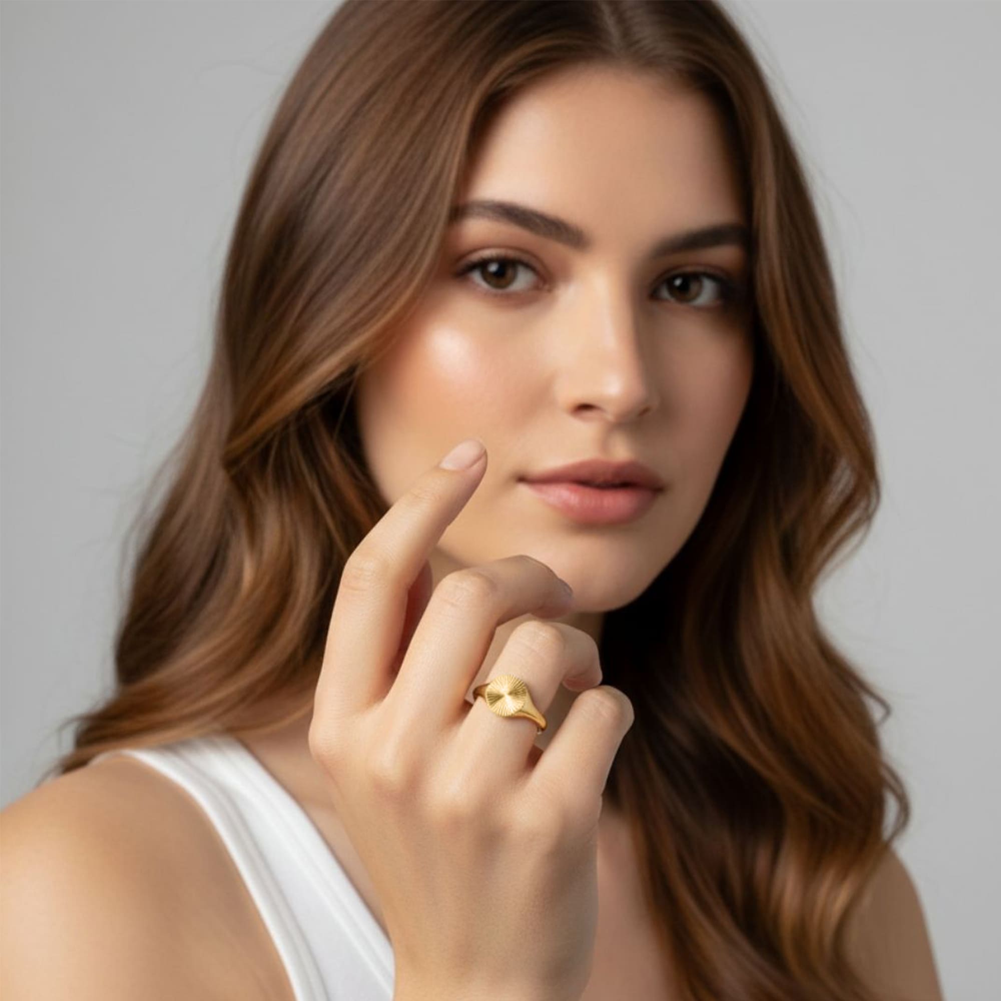 Vortex Aura Gold Plated Ring - Image 8