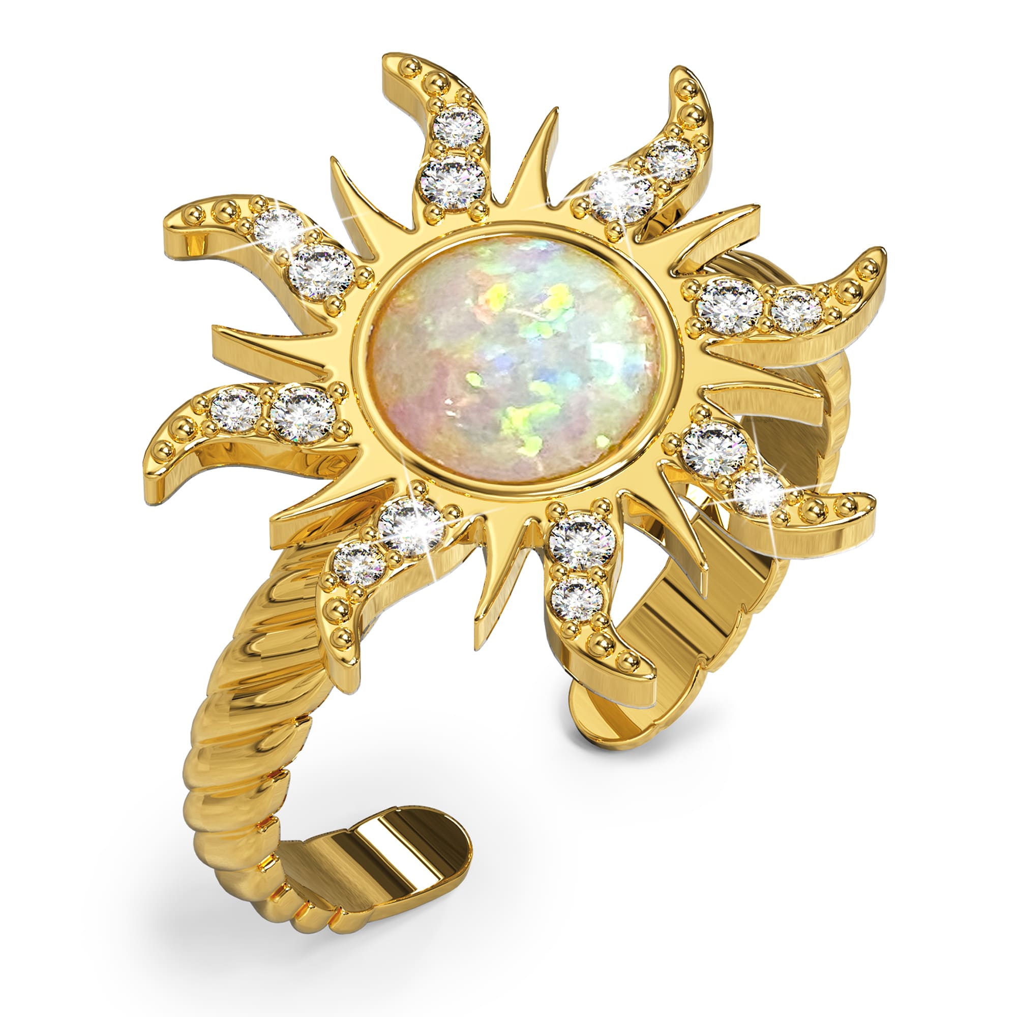 Celestial Opal Sun Ring