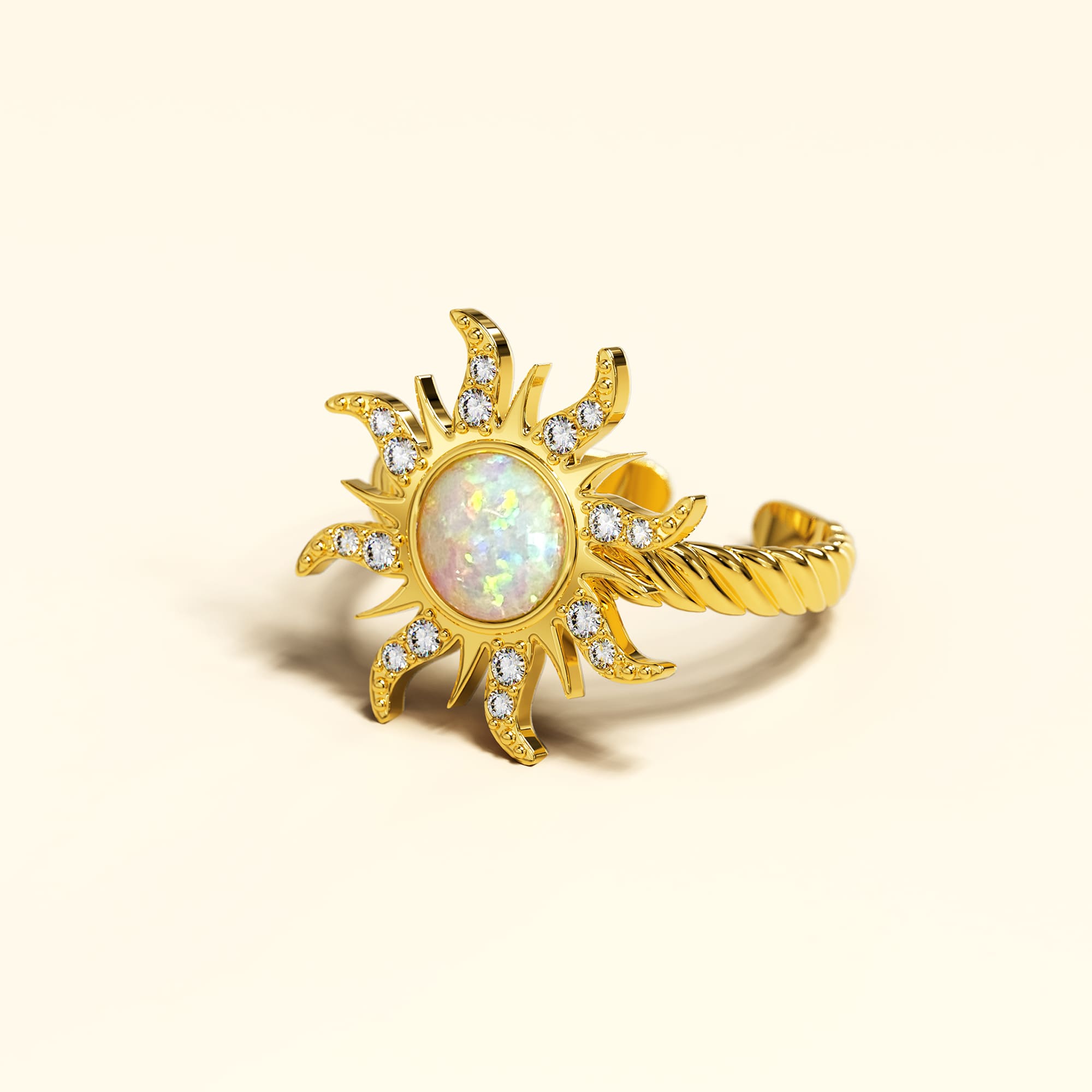 Celestial Opal Sun Ring - Image 6