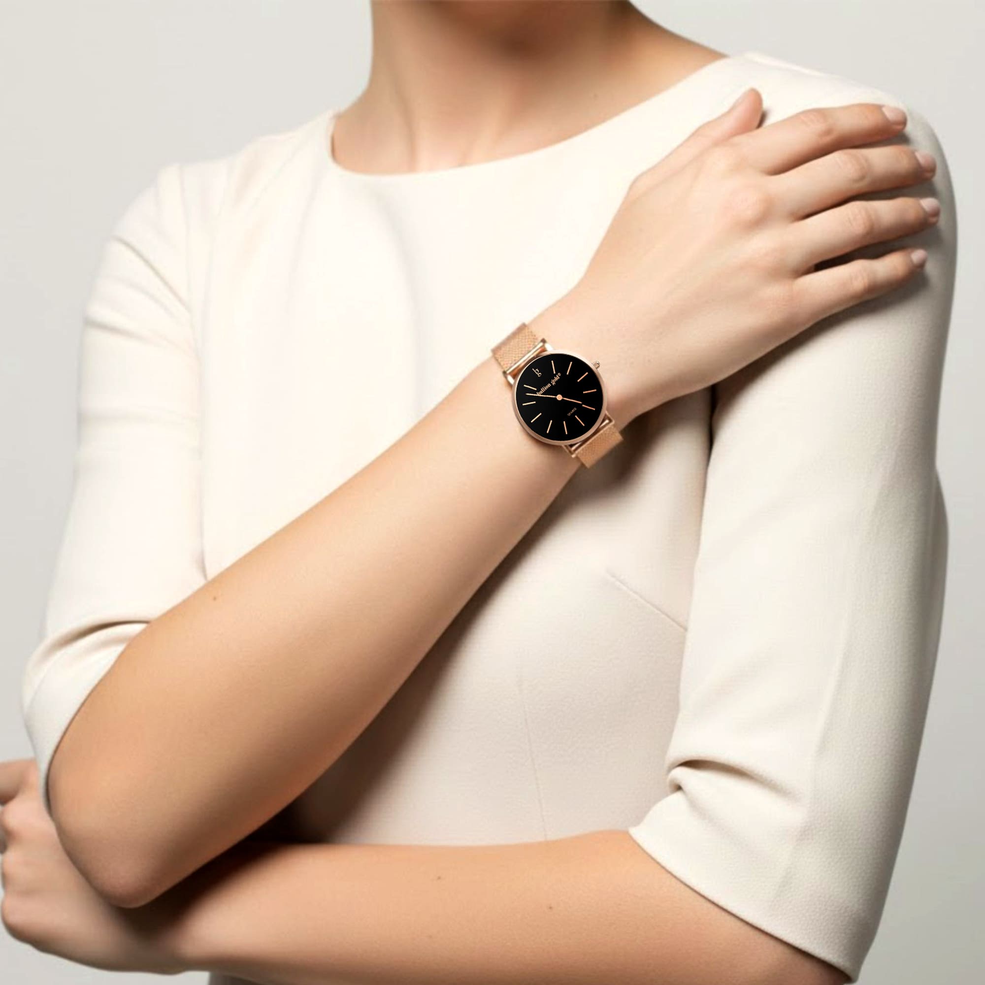 Bullion Gold Timeless Dream Watch - Rose Gold and Black - Image 7