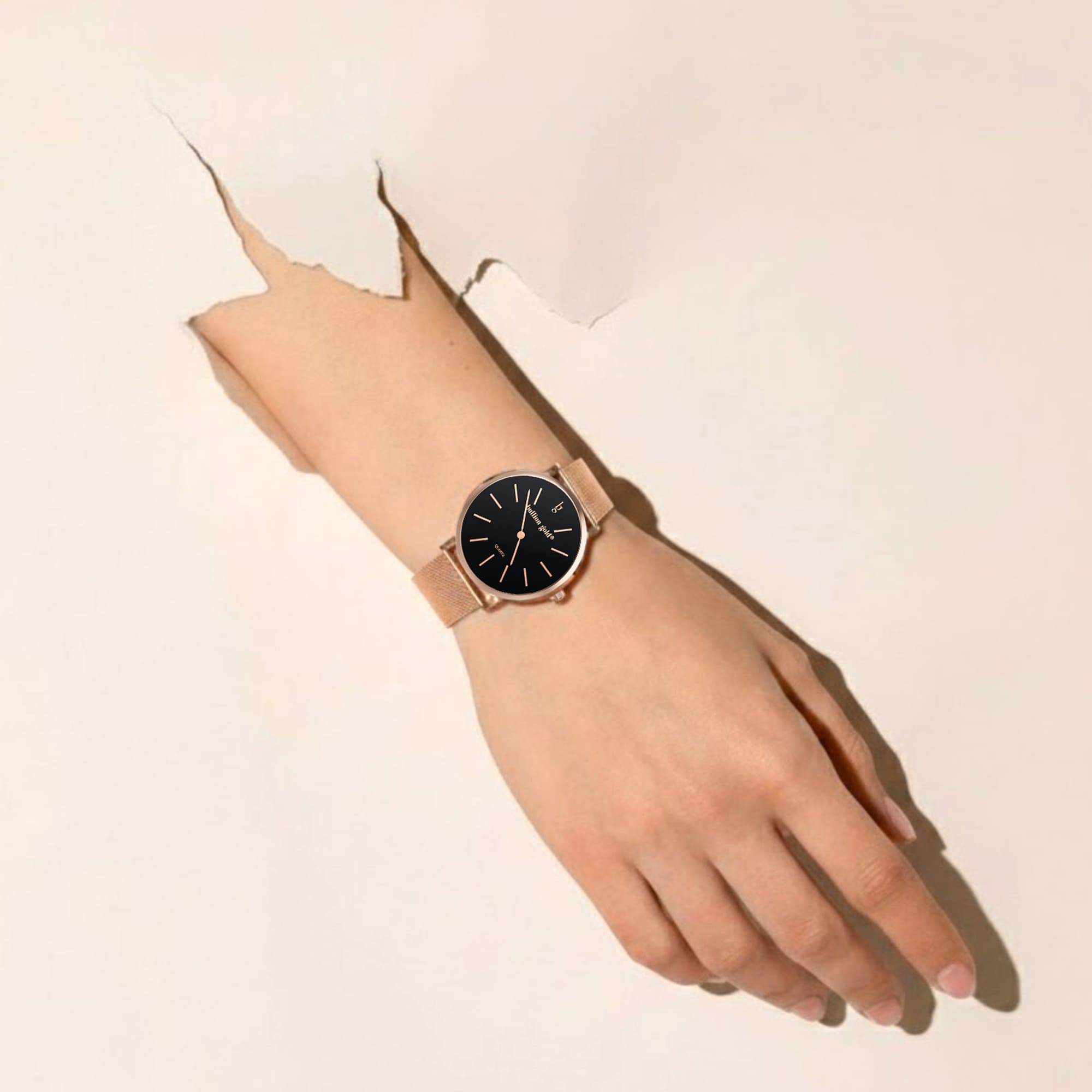 Bullion Gold Timeless Dream Watch - Rose Gold and Black - Image 8